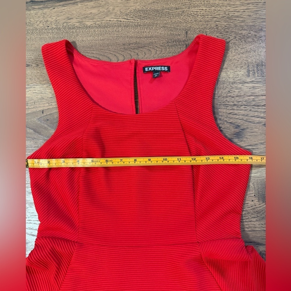 EXPRESS Elegant Red Sleeveless Dress zs SP - Picture 4 of 12